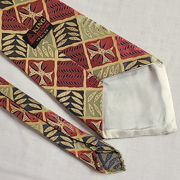 King Dieweiner Krawatte 1970s Trevira 4.25" XWide Necktie - Picture 2 of 8